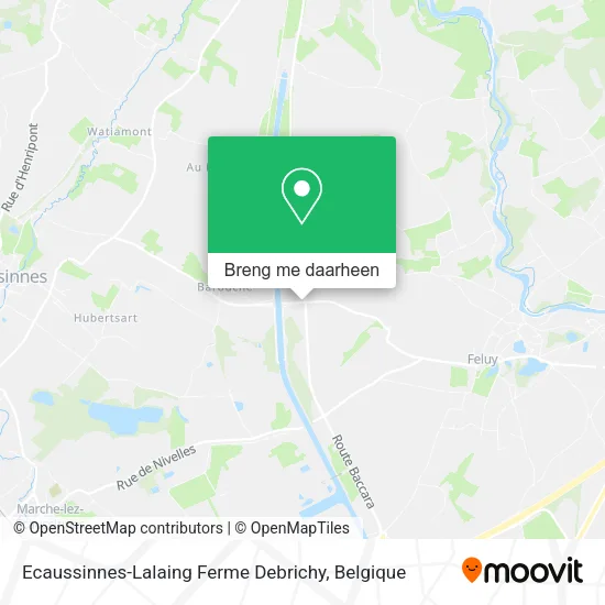 Ecaussinnes-Lalaing Ferme Debrichy kaart
