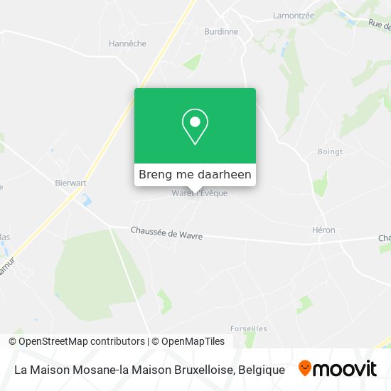 La Maison Mosane-la Maison Bruxelloise kaart
