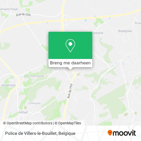 Police de Villers-le-Bouillet kaart