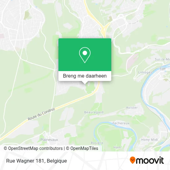 Rue Wagner 181 kaart