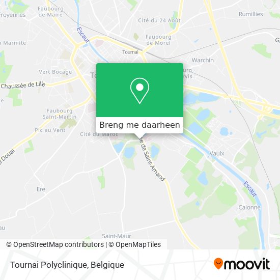 Tournai Polyclinique kaart