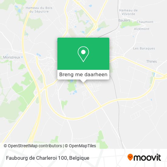 Faubourg de Charleroi 100 kaart