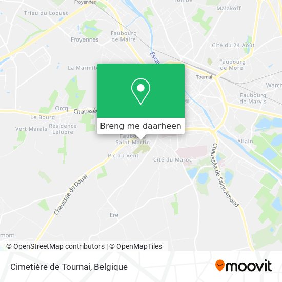 Cimetière de Tournai kaart