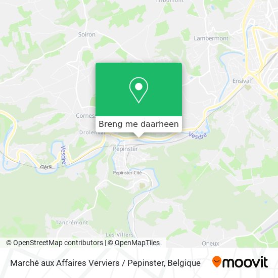 Marché aux Affaires Verviers / Pepinster kaart