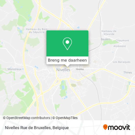 Nivelles Rue de Bruxelles kaart