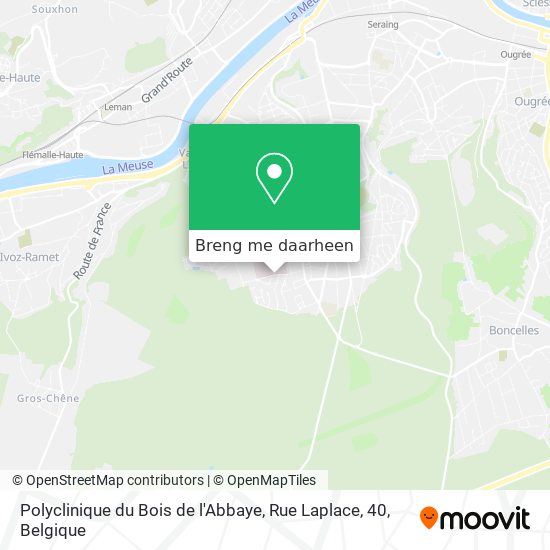 Polyclinique du Bois de l'Abbaye, Rue Laplace, 40 kaart