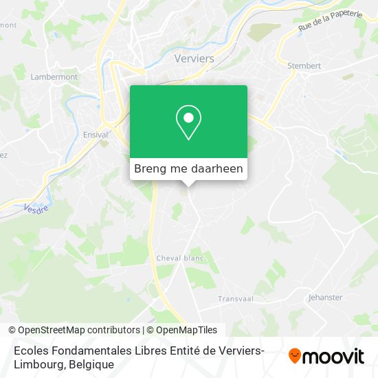 Ecoles Fondamentales Libres Entité de Verviers-Limbourg kaart