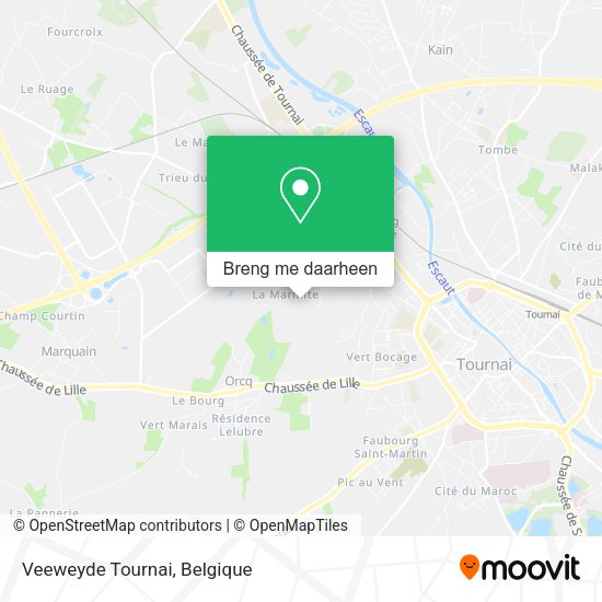 Veeweyde Tournai kaart