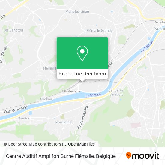 Centre Auditif Amplifon Gurné Flémalle kaart