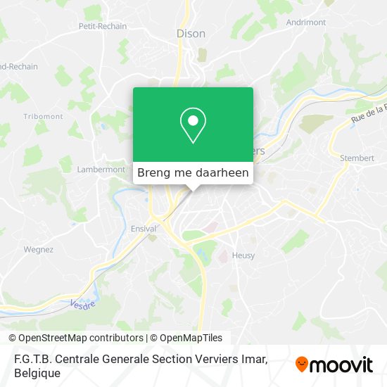 F.G.T.B. Centrale Generale Section Verviers Imar kaart
