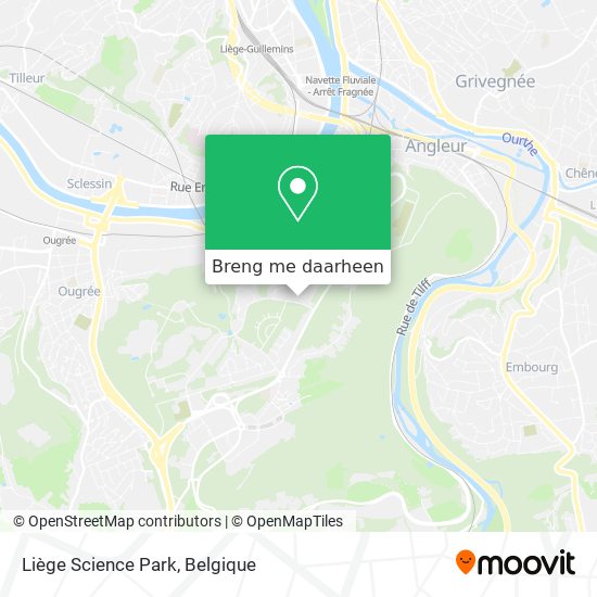 Liège Science Park kaart