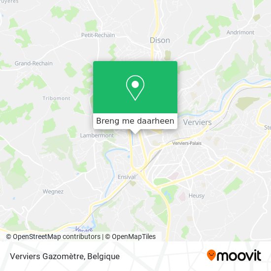 Verviers Gazomètre kaart