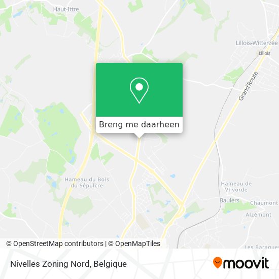 Nivelles Zoning Nord kaart