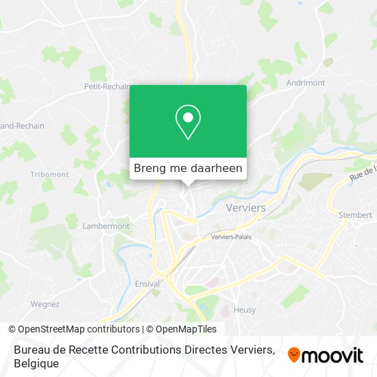 Bureau de Recette Contributions Directes Verviers kaart