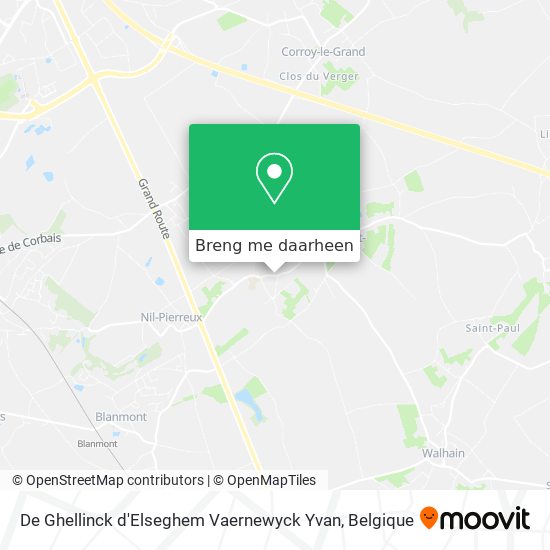 De Ghellinck d'Elseghem Vaernewyck Yvan kaart