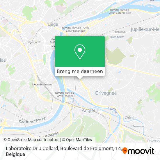 Laboratoire Dr J Collard, Boulevard de Froidmont, 14 kaart