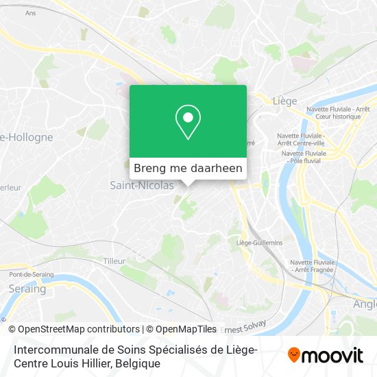Intercommunale de Soins Spécialisés de Liège-Centre Louis Hillier kaart
