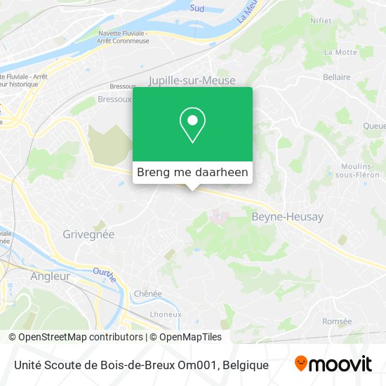 Unité Scoute de Bois-de-Breux Om001 kaart