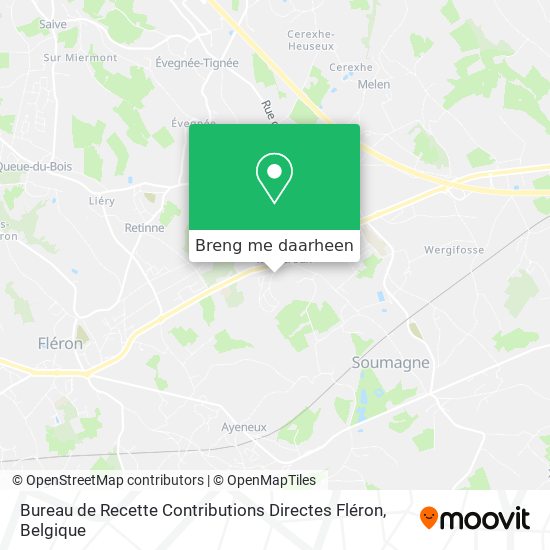 Bureau de Recette Contributions Directes Fléron kaart