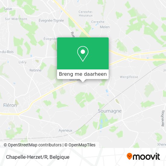 Chapelle-Herzet/R kaart