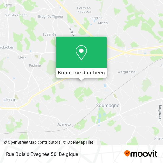 Rue Bois d'Evegnée 50 kaart