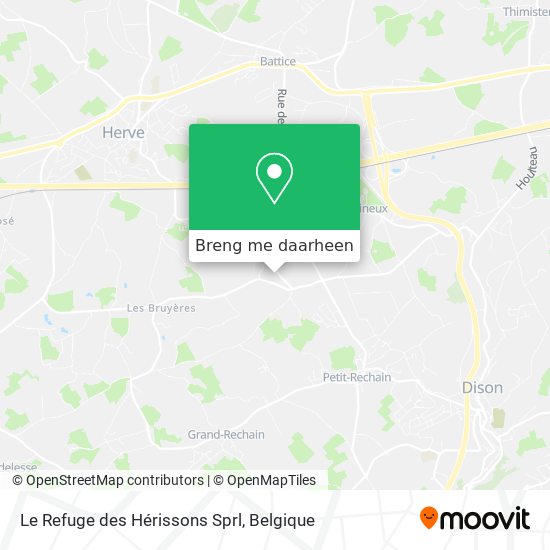 Le Refuge des Hérissons Sprl kaart