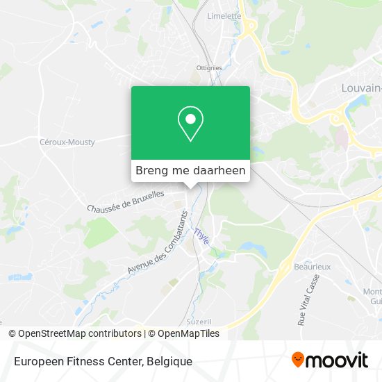 Europeen Fitness Center kaart