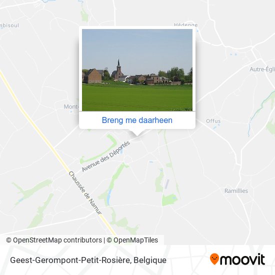 Geest-Gerompont-Petit-Rosière kaart