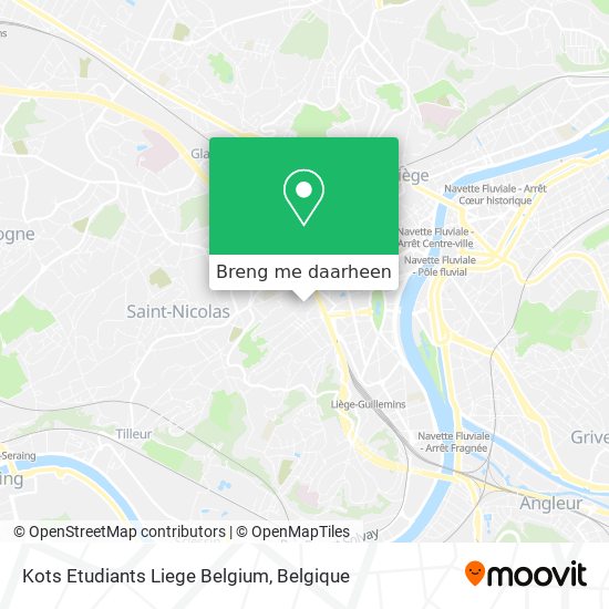 Kots Etudiants Liege Belgium kaart