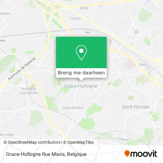 Grace-Hollogne Rue Mavis kaart