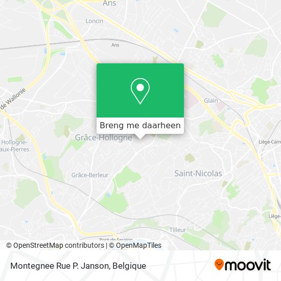 Montegnee Rue P. Janson kaart