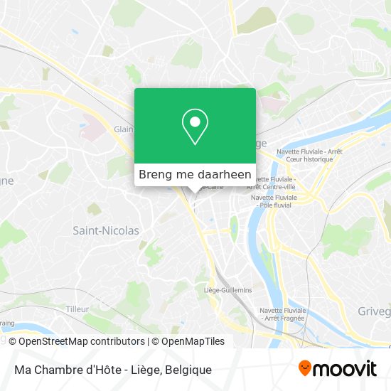 Ma Chambre d'Hôte - Liège kaart