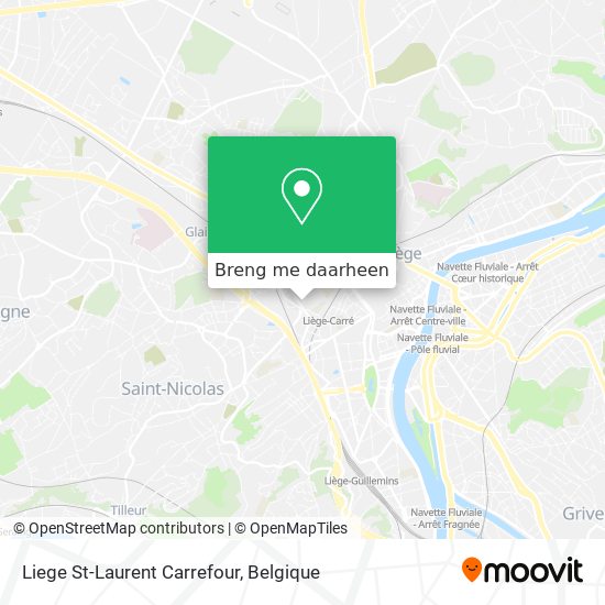 Liege St-Laurent Carrefour kaart