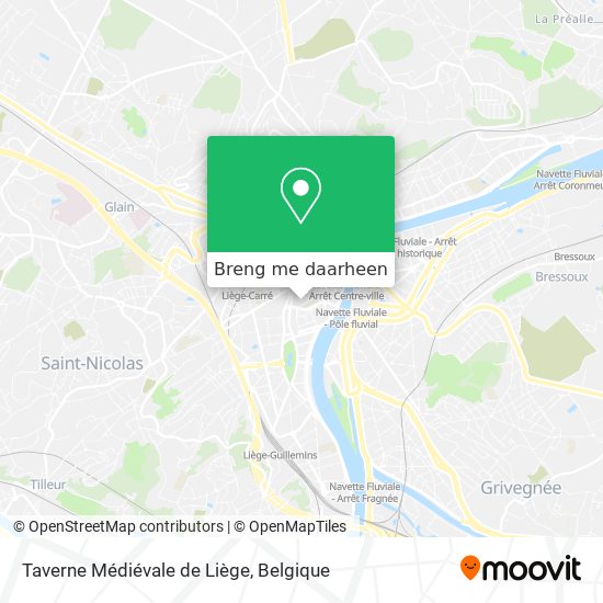 Taverne Médiévale de Liège kaart