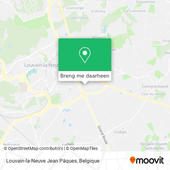 Louvain-la-Neuve Jean Pâques kaart