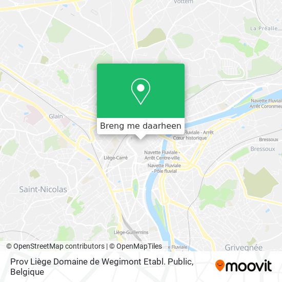 Prov Liège Domaine de Wegimont Etabl. Public kaart