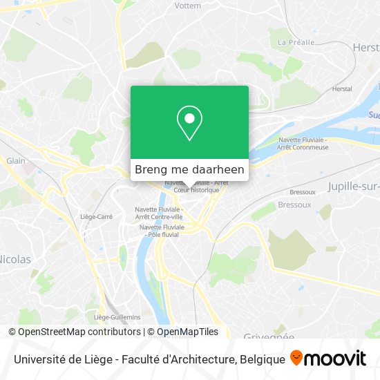 Université de Liège - Faculté d'Architecture kaart