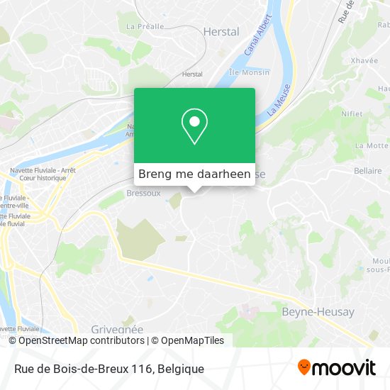 Rue de Bois-de-Breux 116 kaart