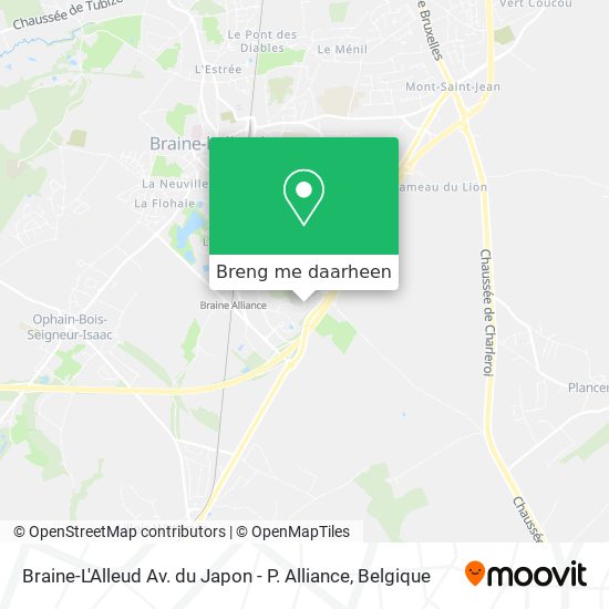 Braine-L'Alleud Av. du Japon - P. Alliance kaart