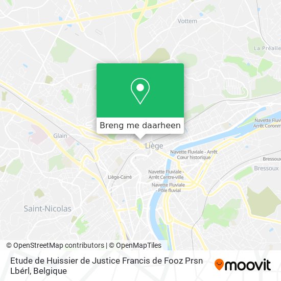 Etude de Huissier de Justice Francis de Fooz Prsn Lbérl kaart