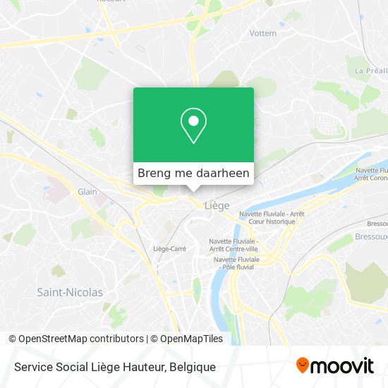 Service Social Liège Hauteur kaart
