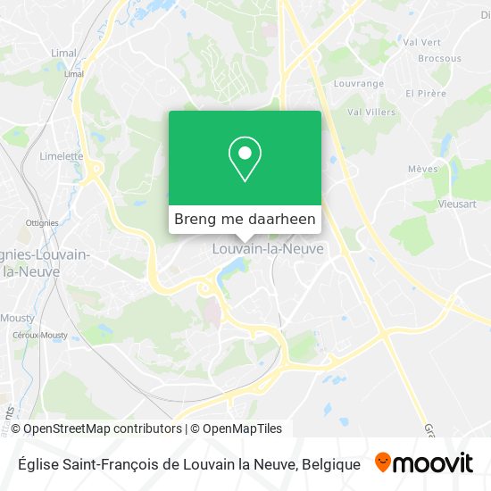 Église Saint-François de Louvain la Neuve kaart