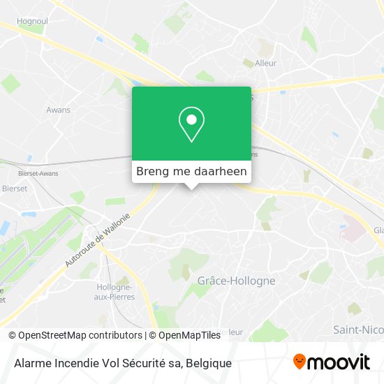 Alarme Incendie Vol Sécurité sa kaart