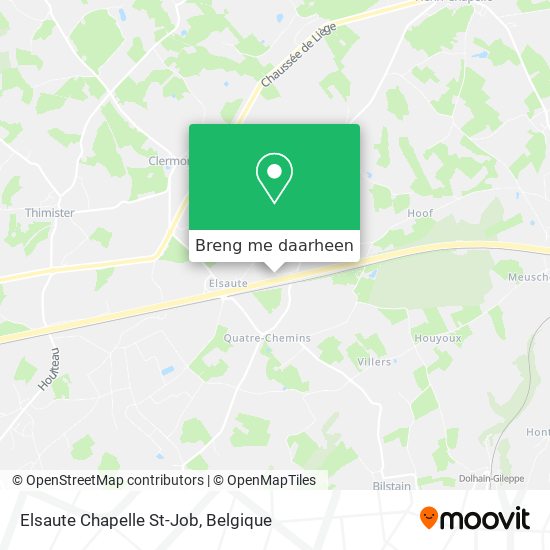 Elsaute Chapelle St-Job kaart