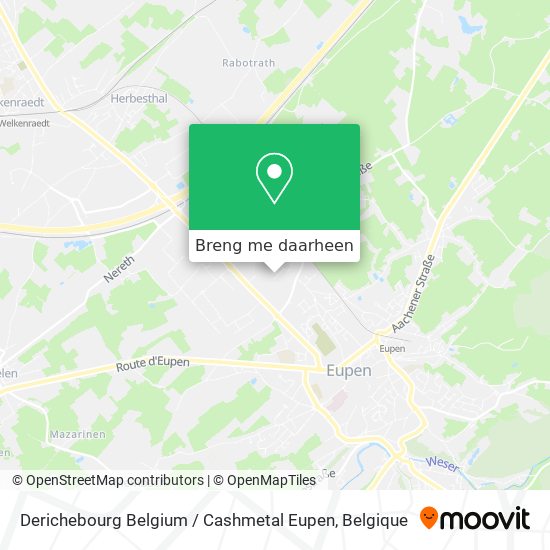 Derichebourg Belgium / Cashmetal Eupen kaart