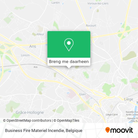 Business Fire Materiel Incendie kaart