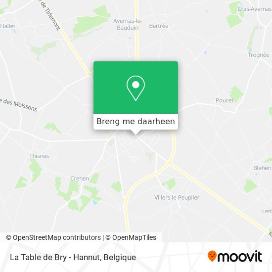 La Table de Bry - Hannut kaart