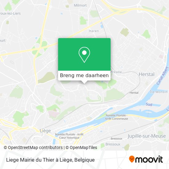 Liege Mairie du Thier à Liège kaart