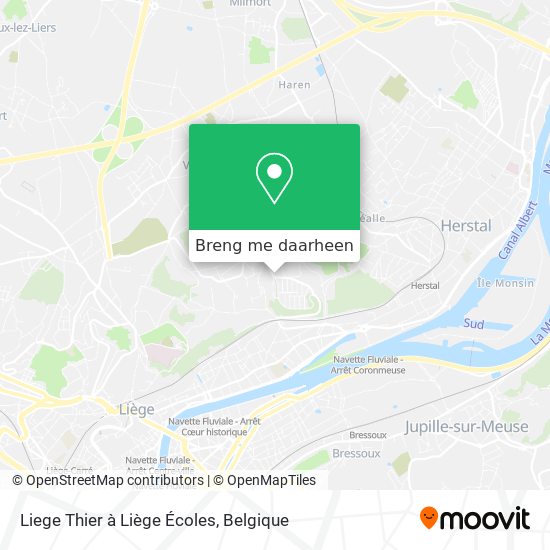 Liege Thier à Liège Écoles kaart