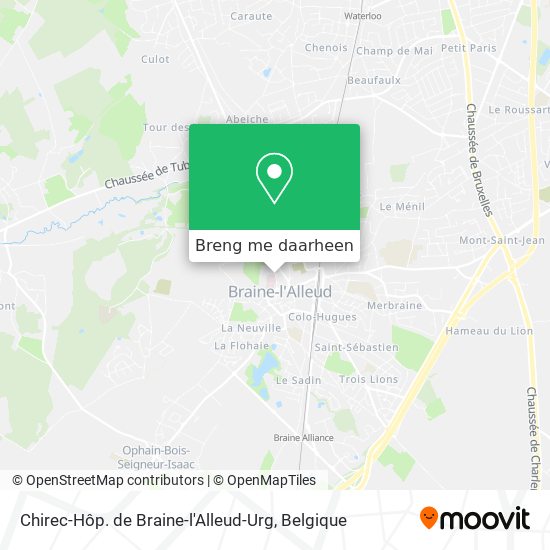 Chirec-Hôp. de Braine-l'Alleud-Urg kaart